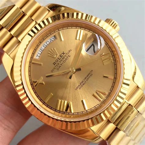 gold and gold face diamond dial rolex replica day-date|rolex day date models.